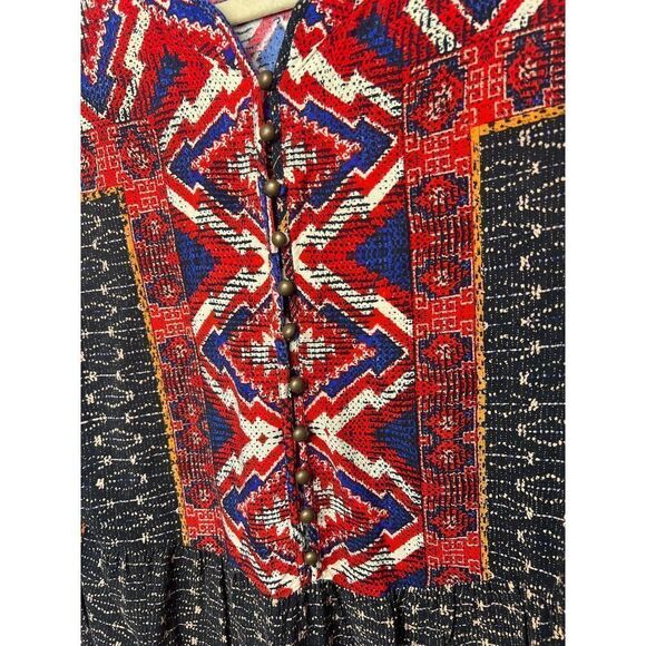Anthropologie Twelfth Street By Cynthia Vincent Boho Top Sz. L - Picture 3 of 7